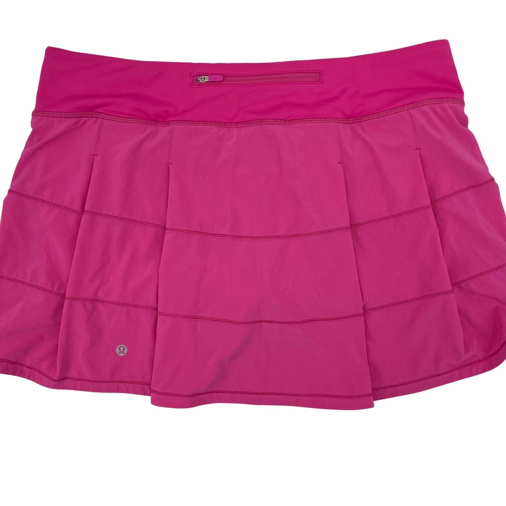 Lululemon Pace Rival Skirt Pink Athletic Tennis Skort Size 12 LW8AADT